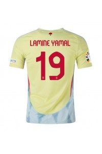 Spanje Lamine Yamal #19 Voetbaltruitje Uit tenue EK 2024 Korte Mouw